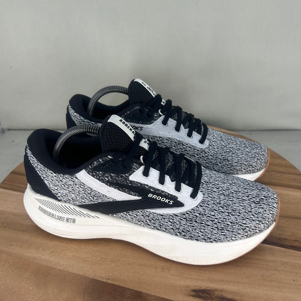 Brooks Adrenaline GTS 24 Womens Running Shoes Black White 1204261B132 Size 11 B